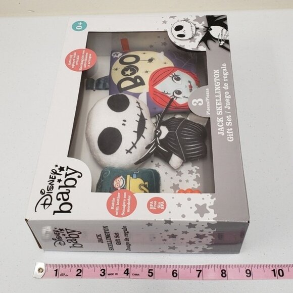Disney Baby Nightmare Before Christmas Jack Skellington Gift Set Rattle Plush - Picture 6 of 7